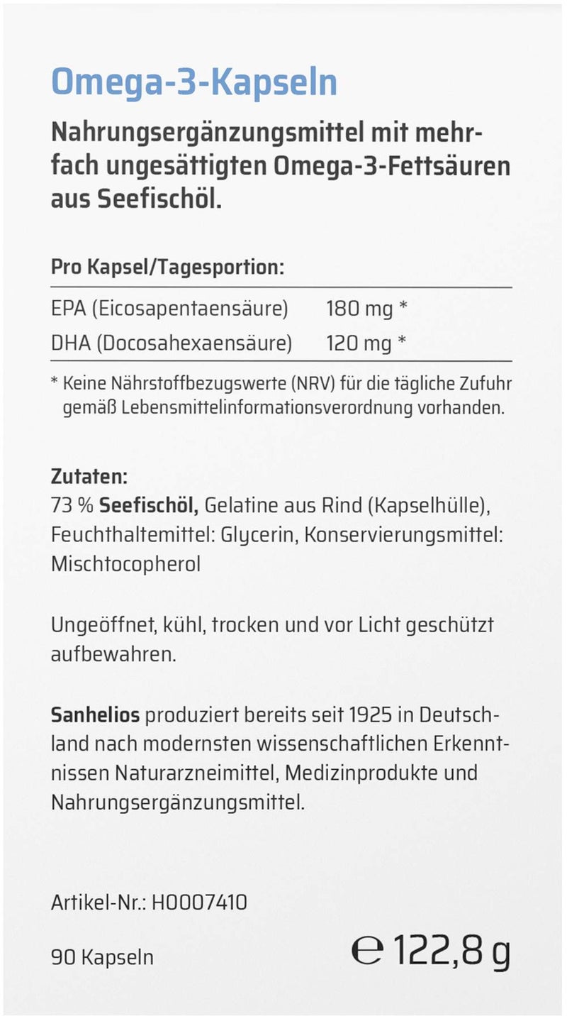 Sanhelios Omega-3 Kapseln 1000 90 Stück
