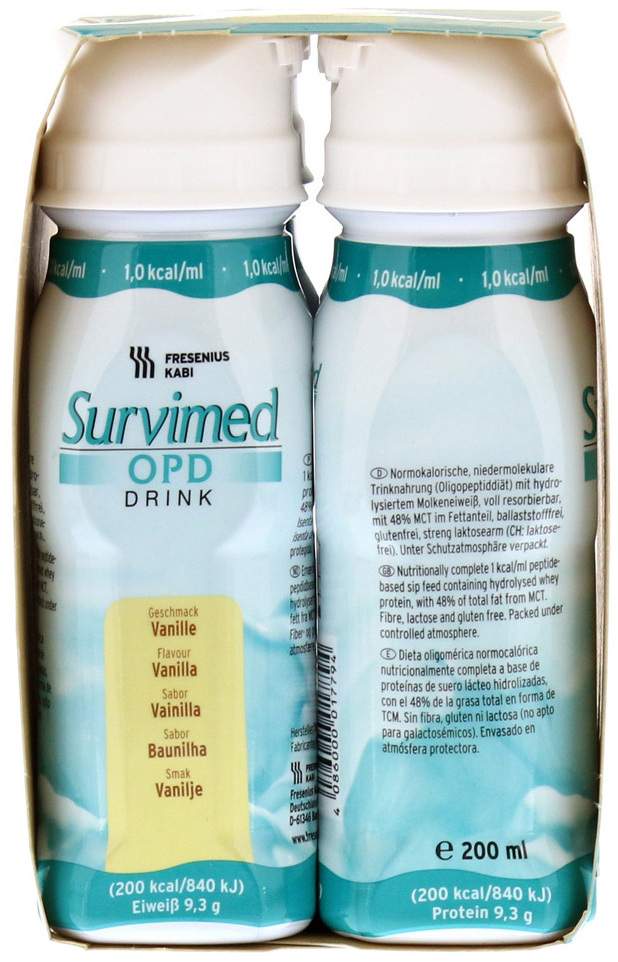 Survimed Opd Drink Vanille Trinkflasche 4 X 200 ml