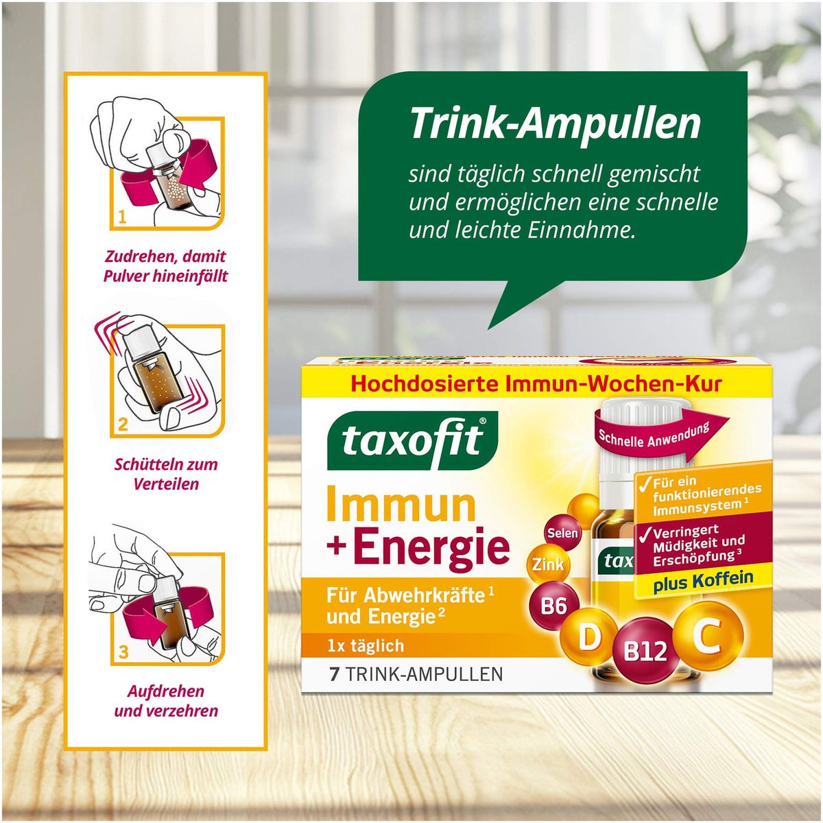 Taxofit Immun & Energie 7 Trinkampullen