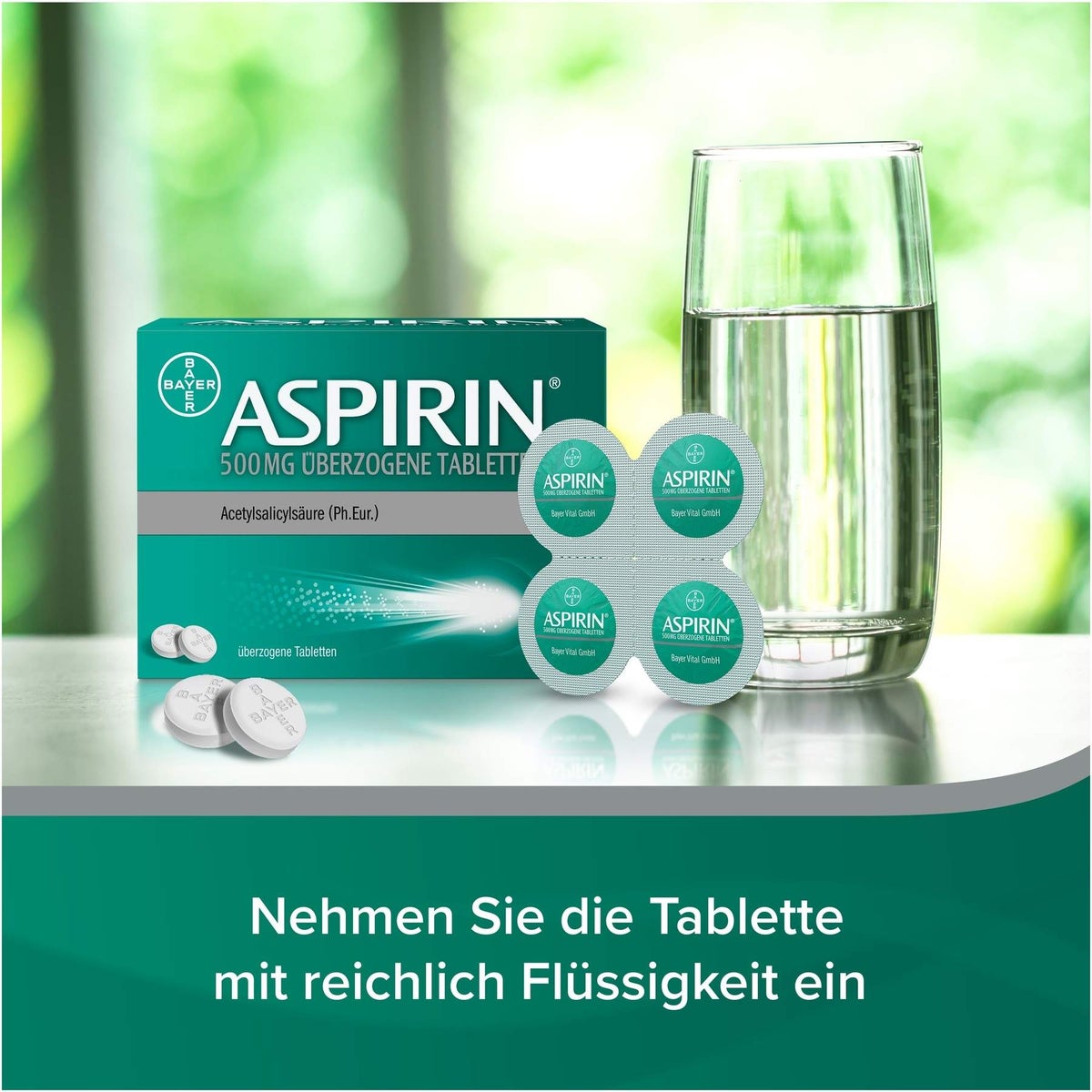 Aspirin 500 mg 80 überzogene Tabletten