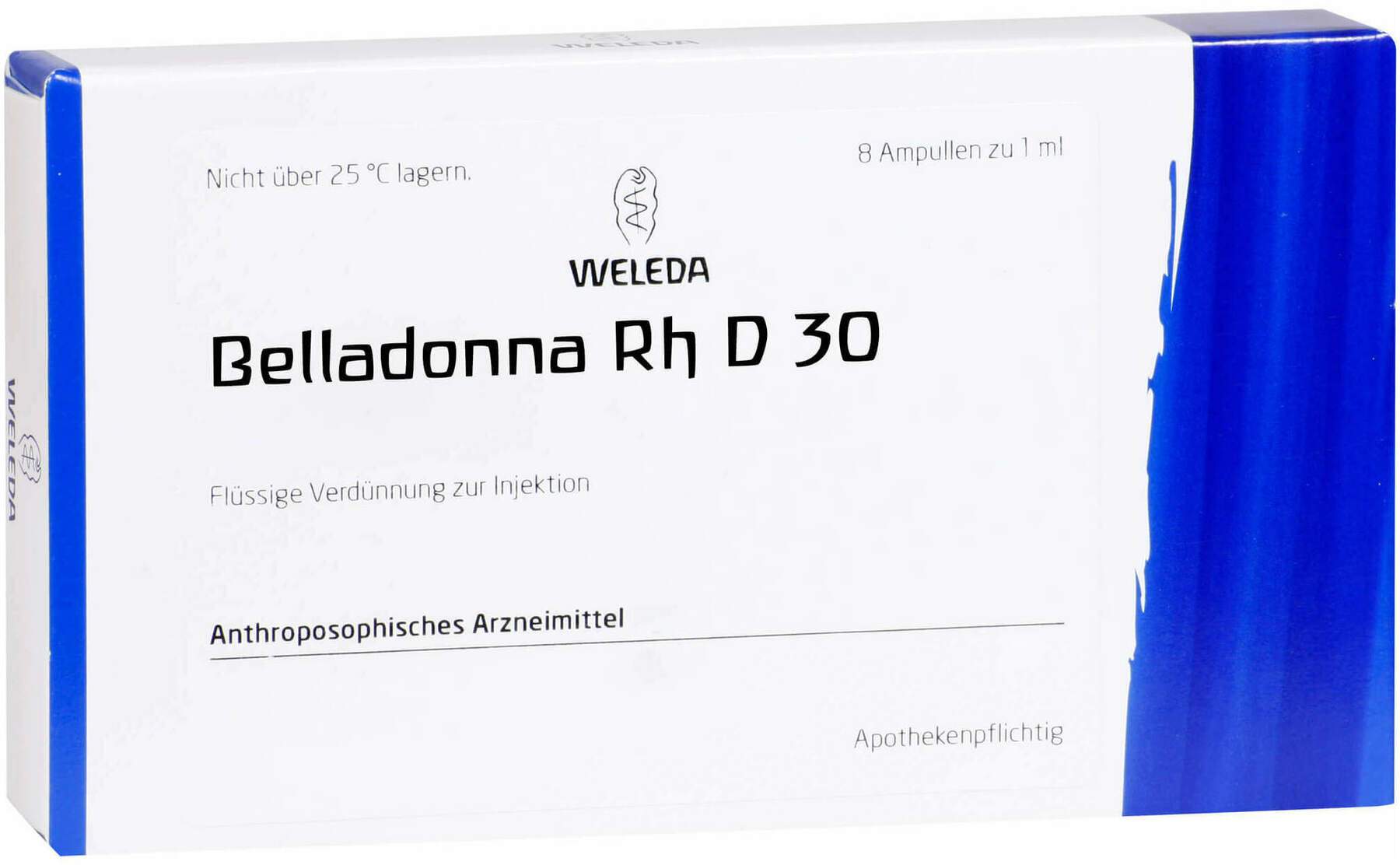 Weleda Belladonna Rh D30 Ampullen 8 X 1 ml