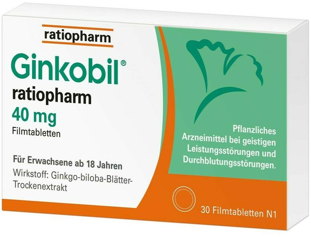 Ginkobil ratiopharm 40 mg 30 Filmtabletten