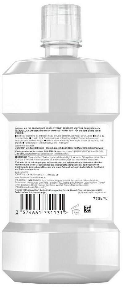 Listerine Advanced White Mundspülung 500 ml