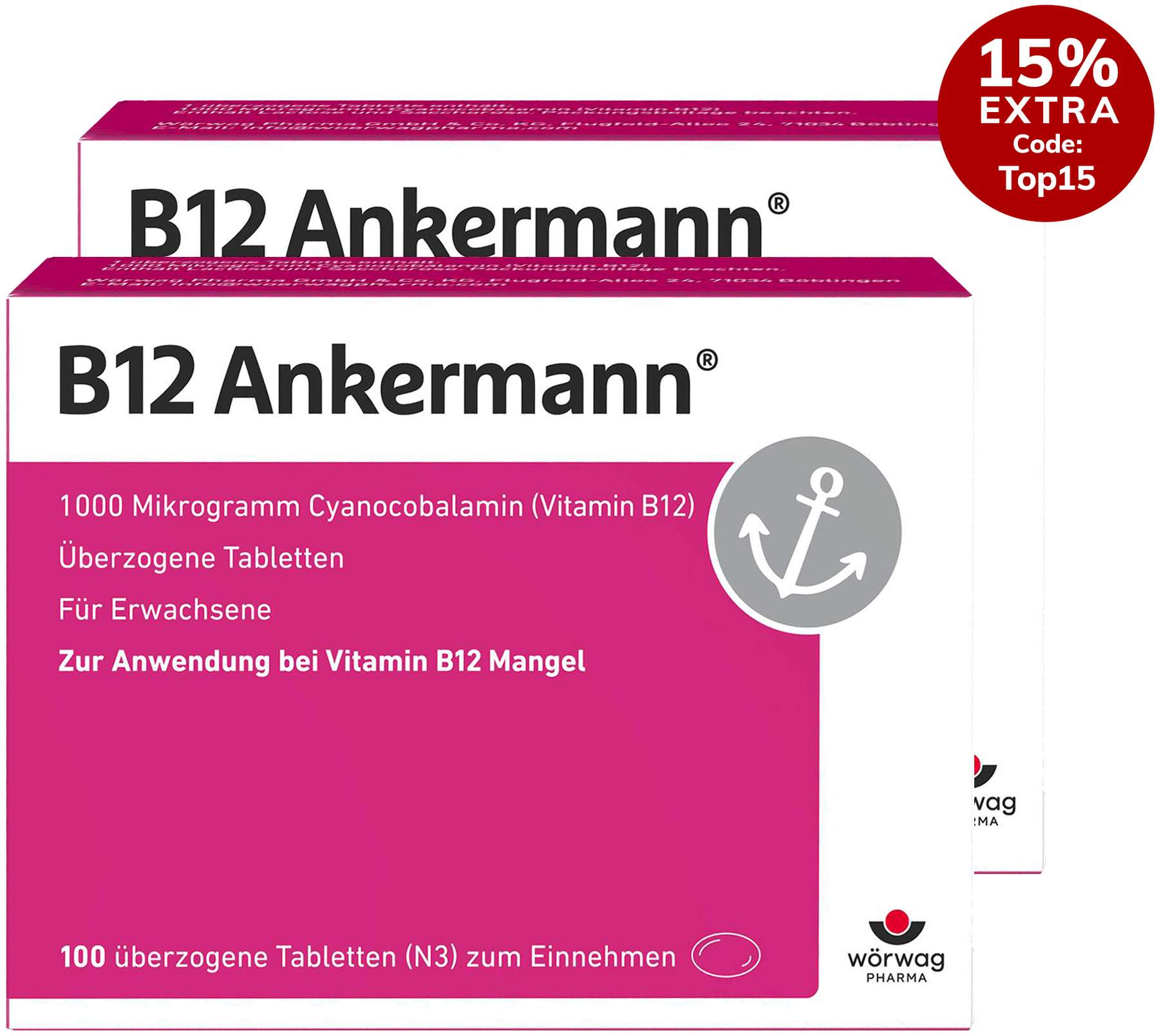 B12 Ankermann 2 x 100 überzogene Tabletten