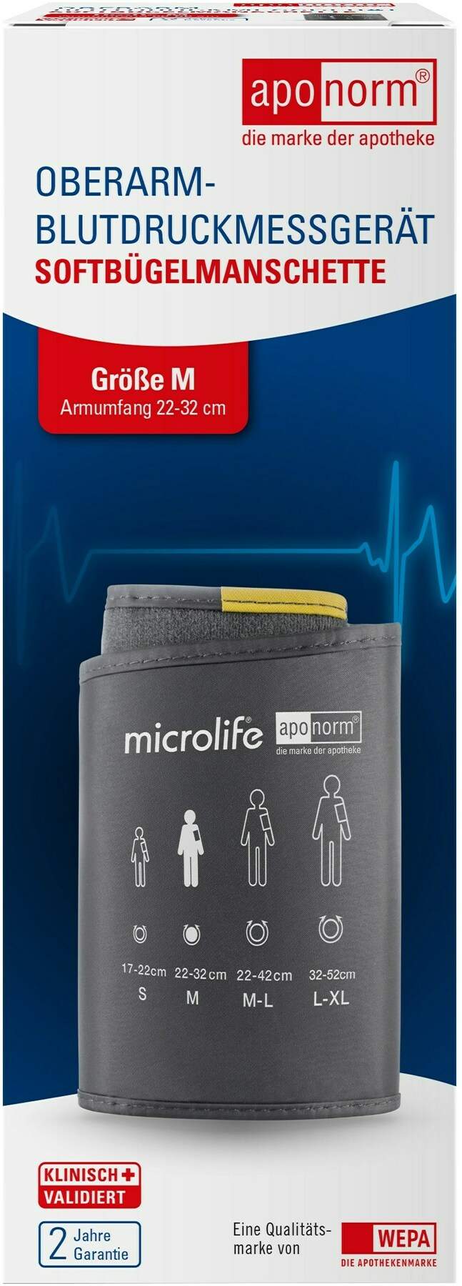 Aponorm Oberarmsoftmanschette M 22 - 32 cm 1 Stk