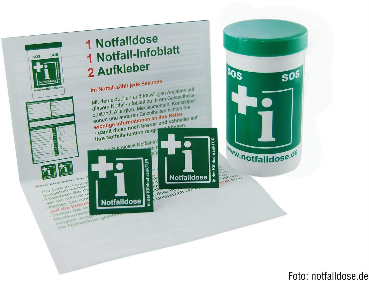 Notfalldose Set 1 Stück