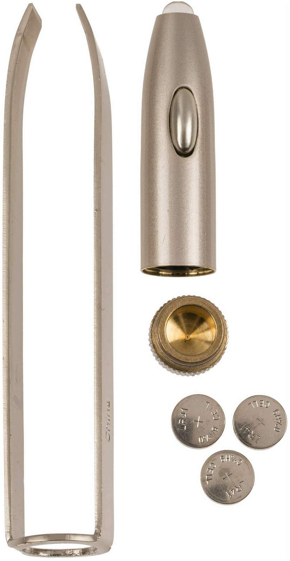 Pinzette Schräge Spitze Led-Licht Edelstahl 9,5  1