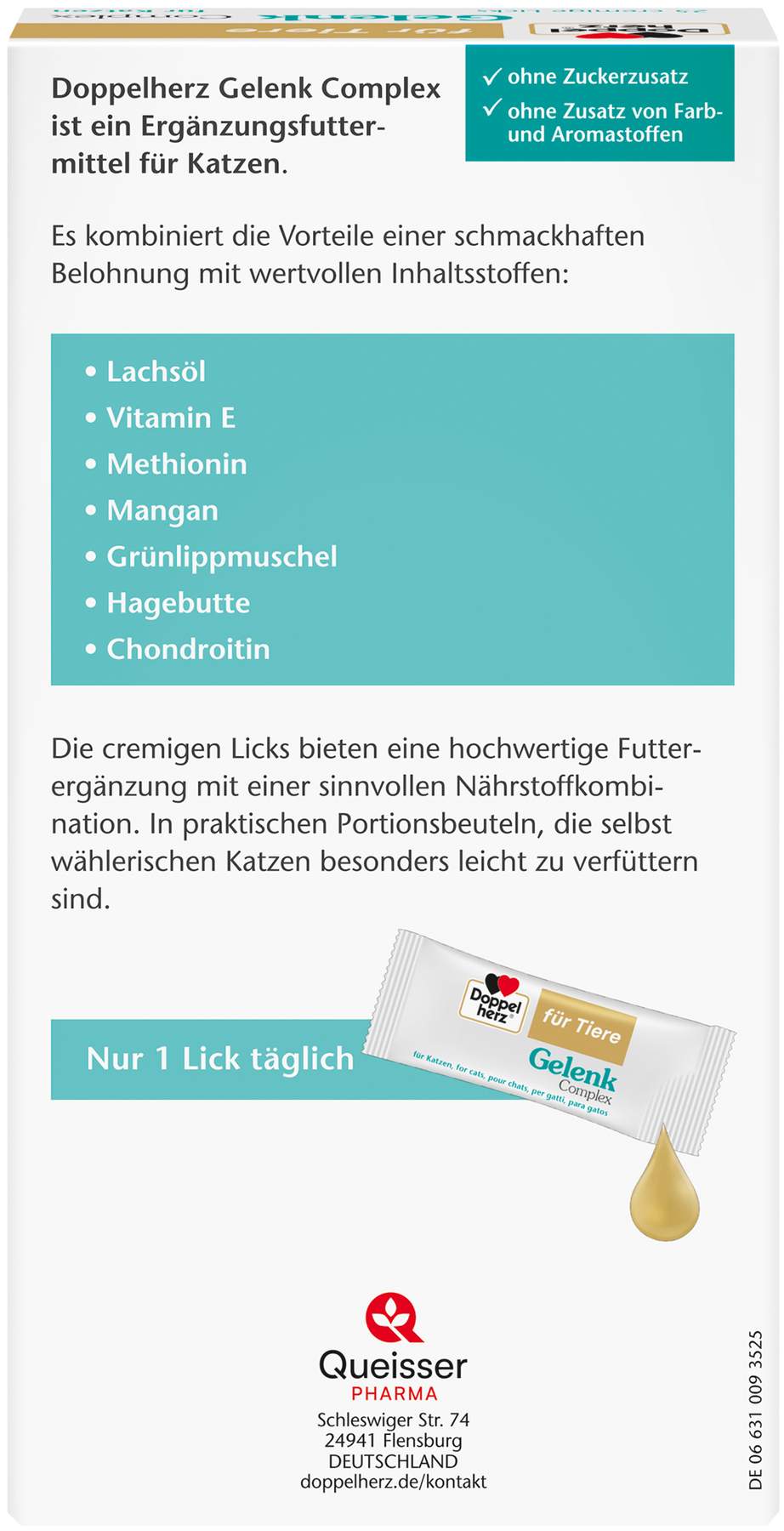Doppelherz Gelenk Complex für Katzen 25 Licks