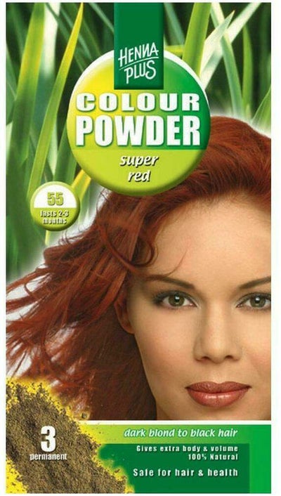 Hennaplus Colour Powder Farbpuder Farbe Super-Rot (super Red) 55