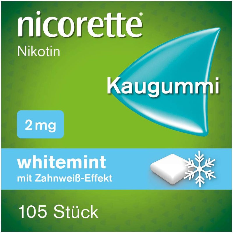 Nicorette Kaugummi 2 mg whitemint 105 Stück