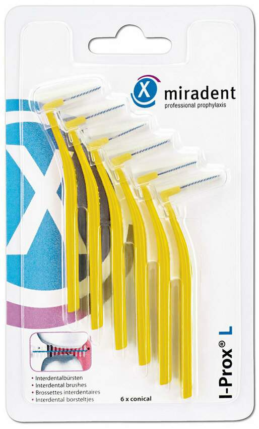 Miradent I-Prox L 6 X 0.5 mm Gelb Interdentalbürste