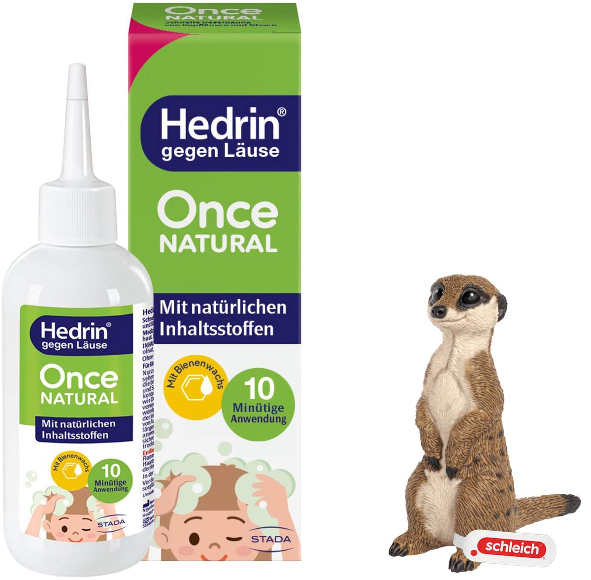 Hedrin Once Natural 100 ml + gratis Schleich® Erdmännchen 1 Stück