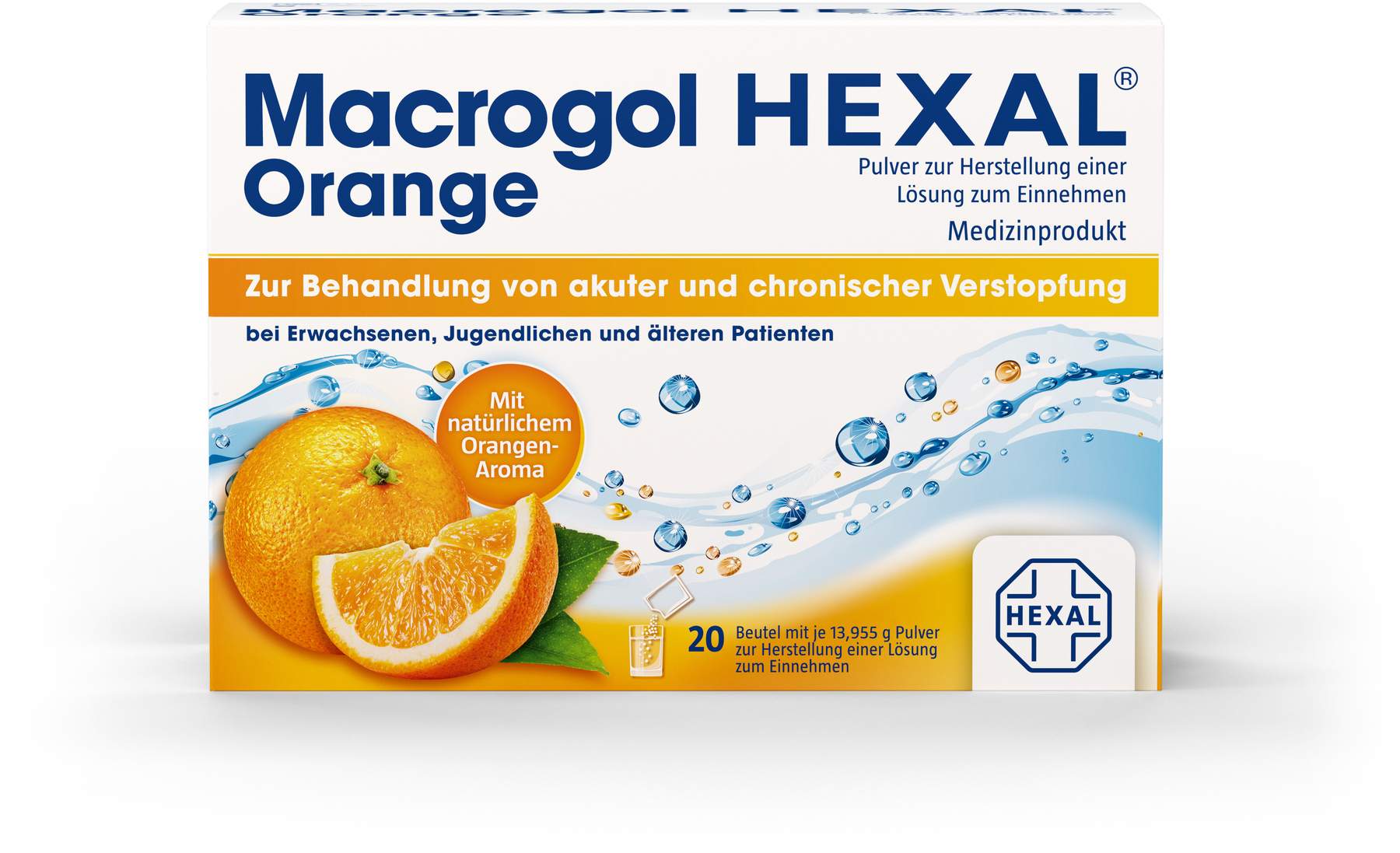 Macrogol Hexal Orange 20 Beutel