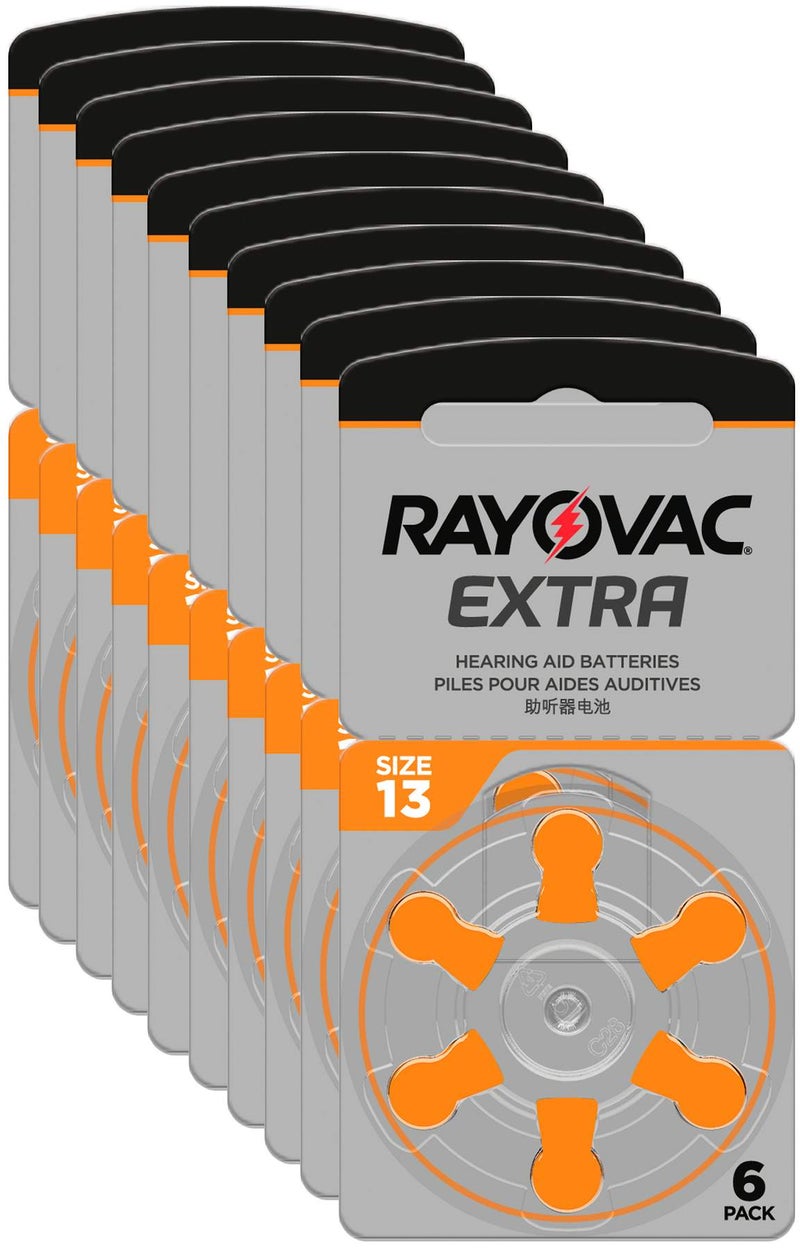 Rayovac Hörgerätebatterien 13 orange 10 x 6 Stück