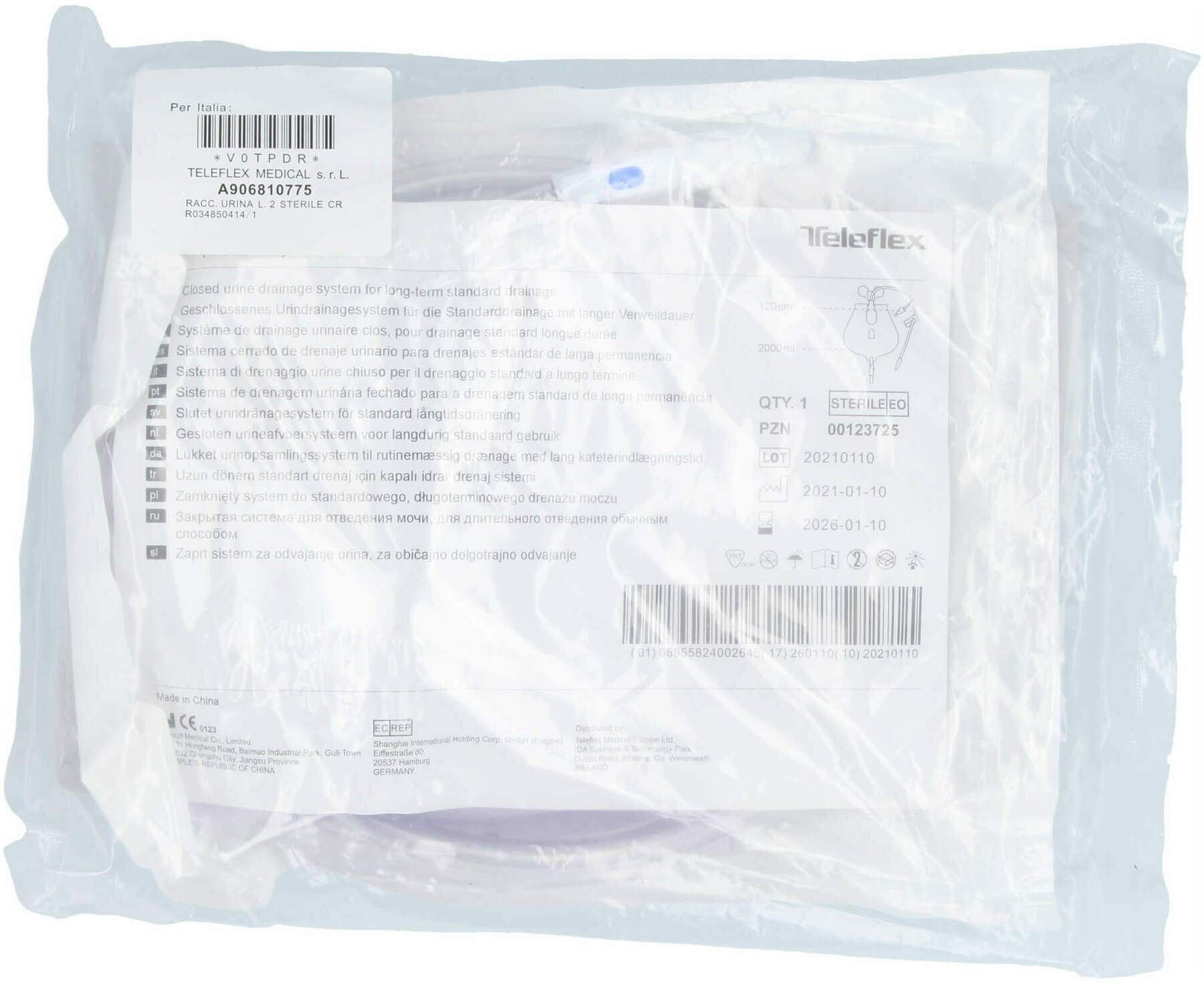 Urin Btl. Medic.Service S Bag 2l 120cm Schlauch