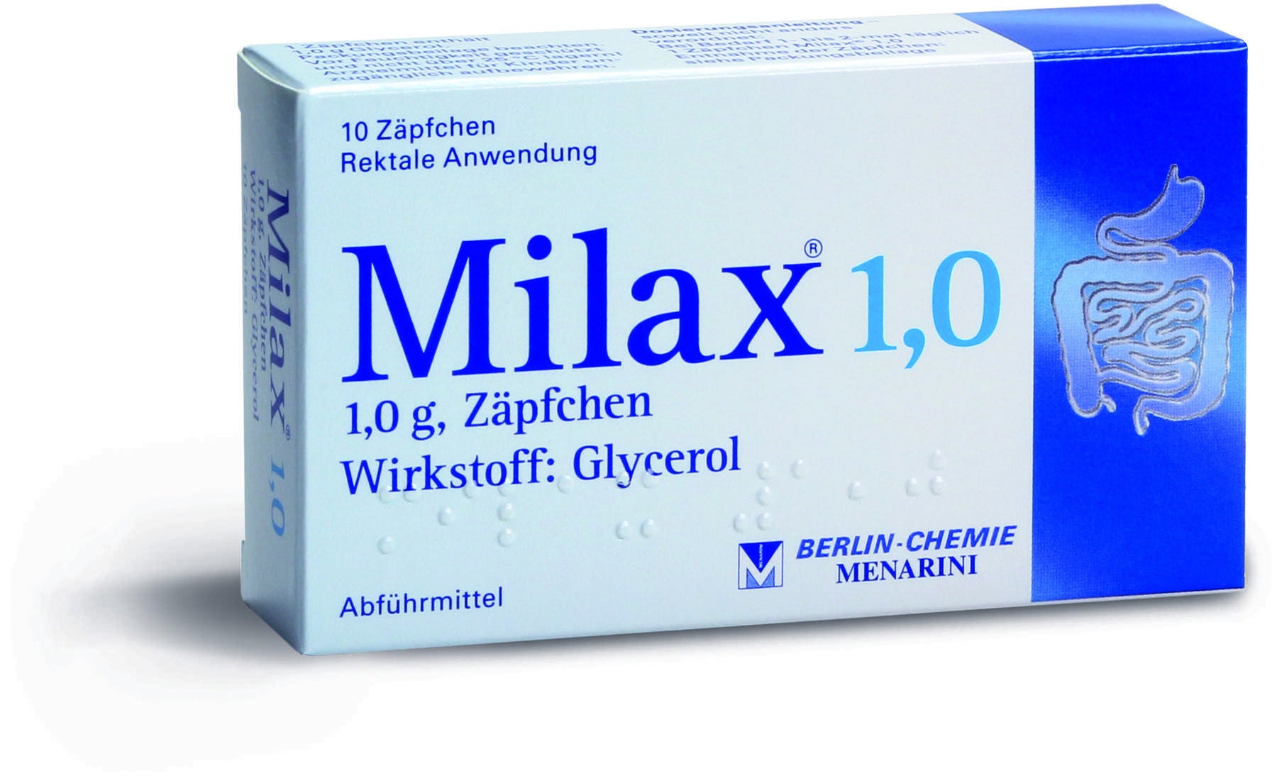 Milax 1,0 Suppositorien 10 Zäpfchen