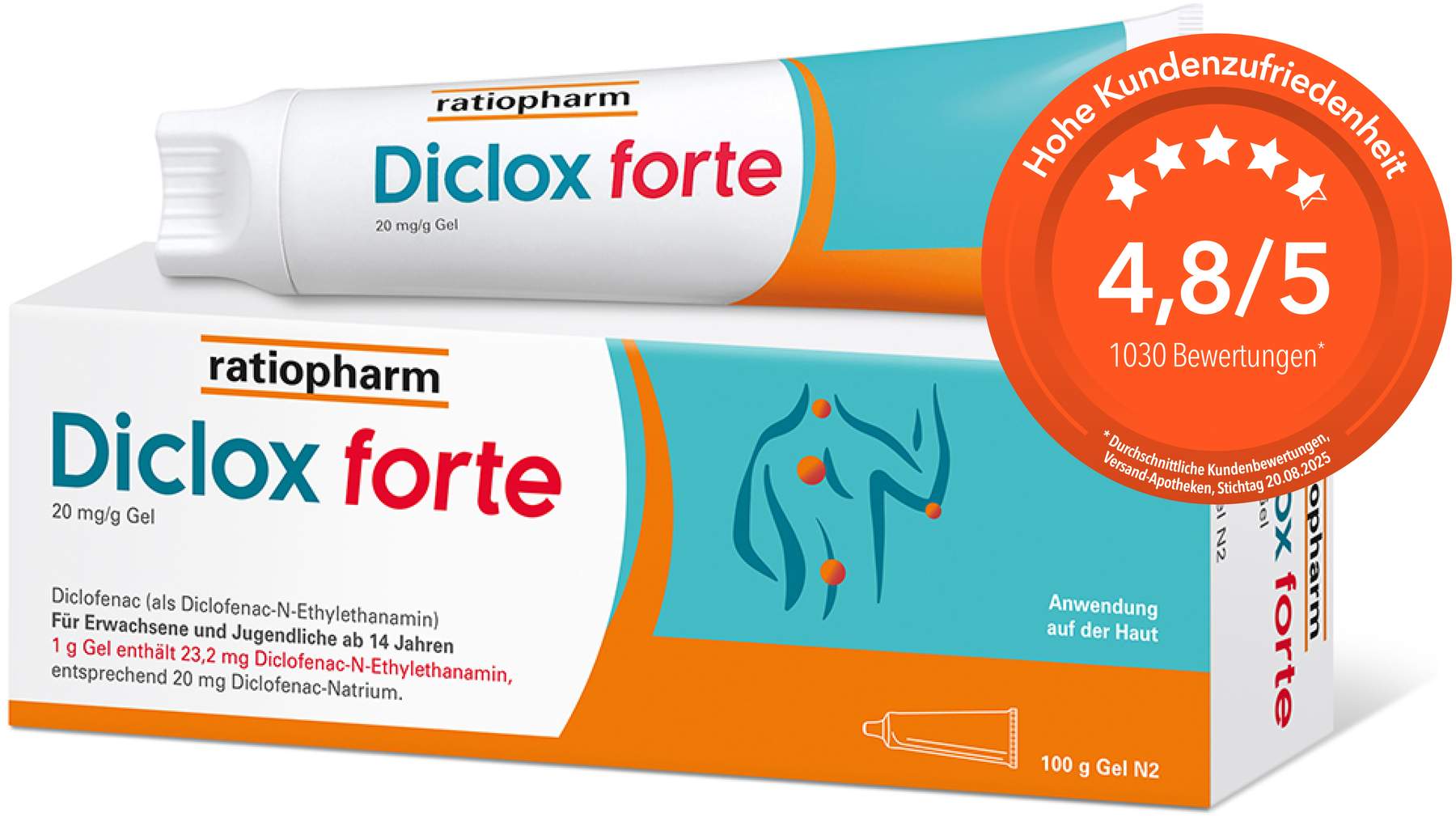 Diclox forte Ratiopharm Gel 100 g
