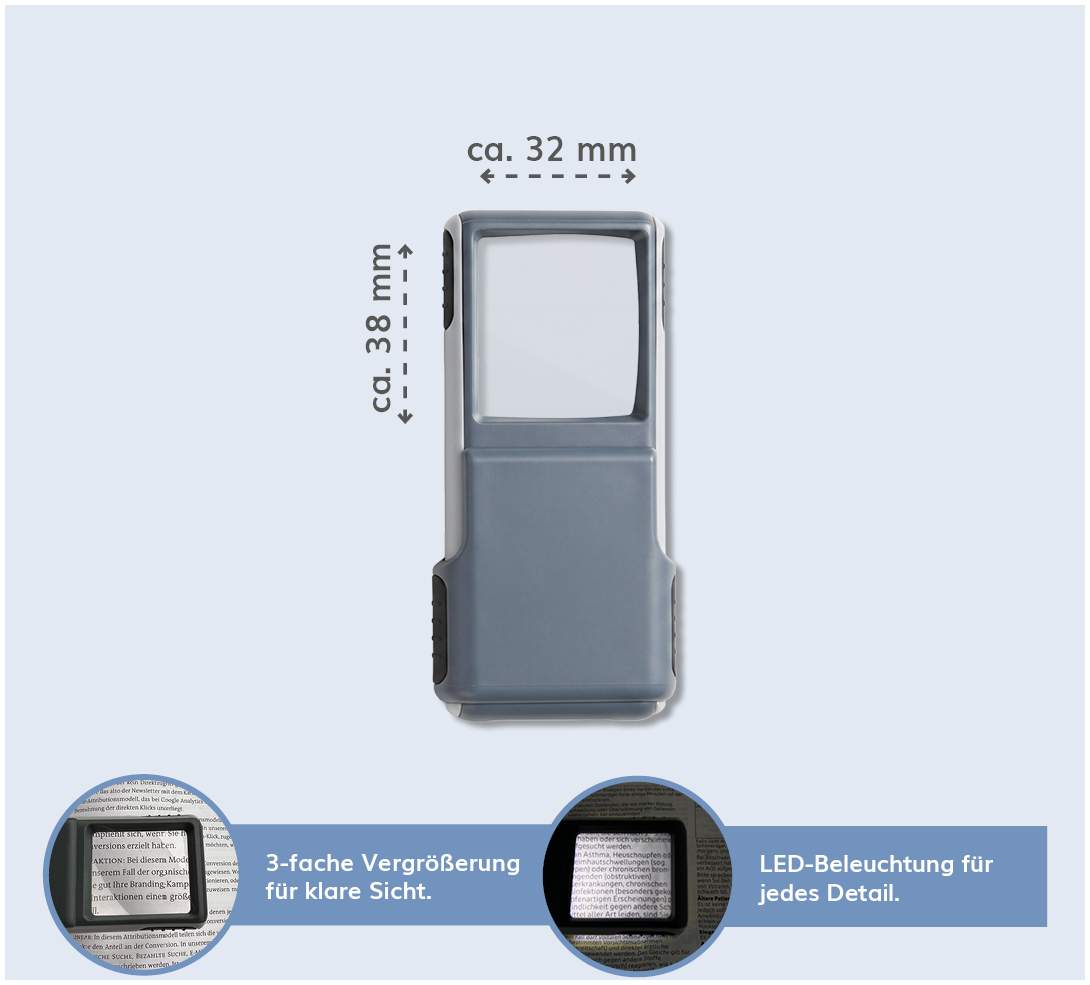 Möller-Therm Taschenlupe mit LED-Beleuchtung