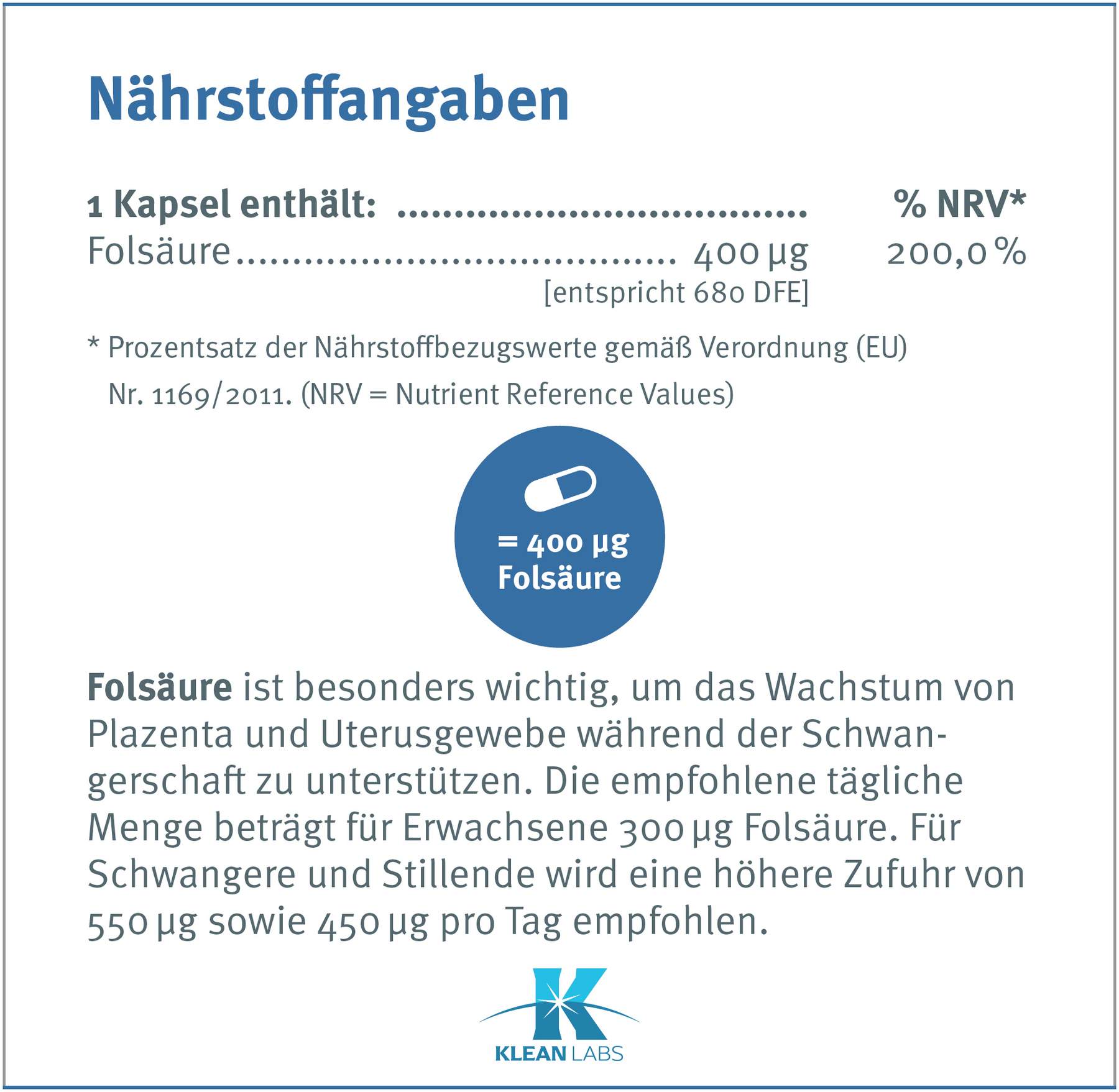 Folsäure Kapseln