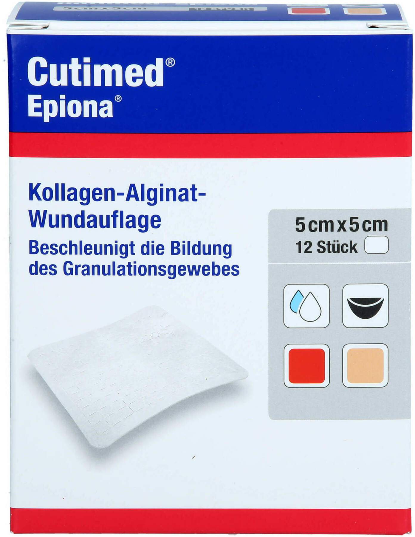 Cutimed Epiona 5 X 5 cm Wundauflage 12 Stück