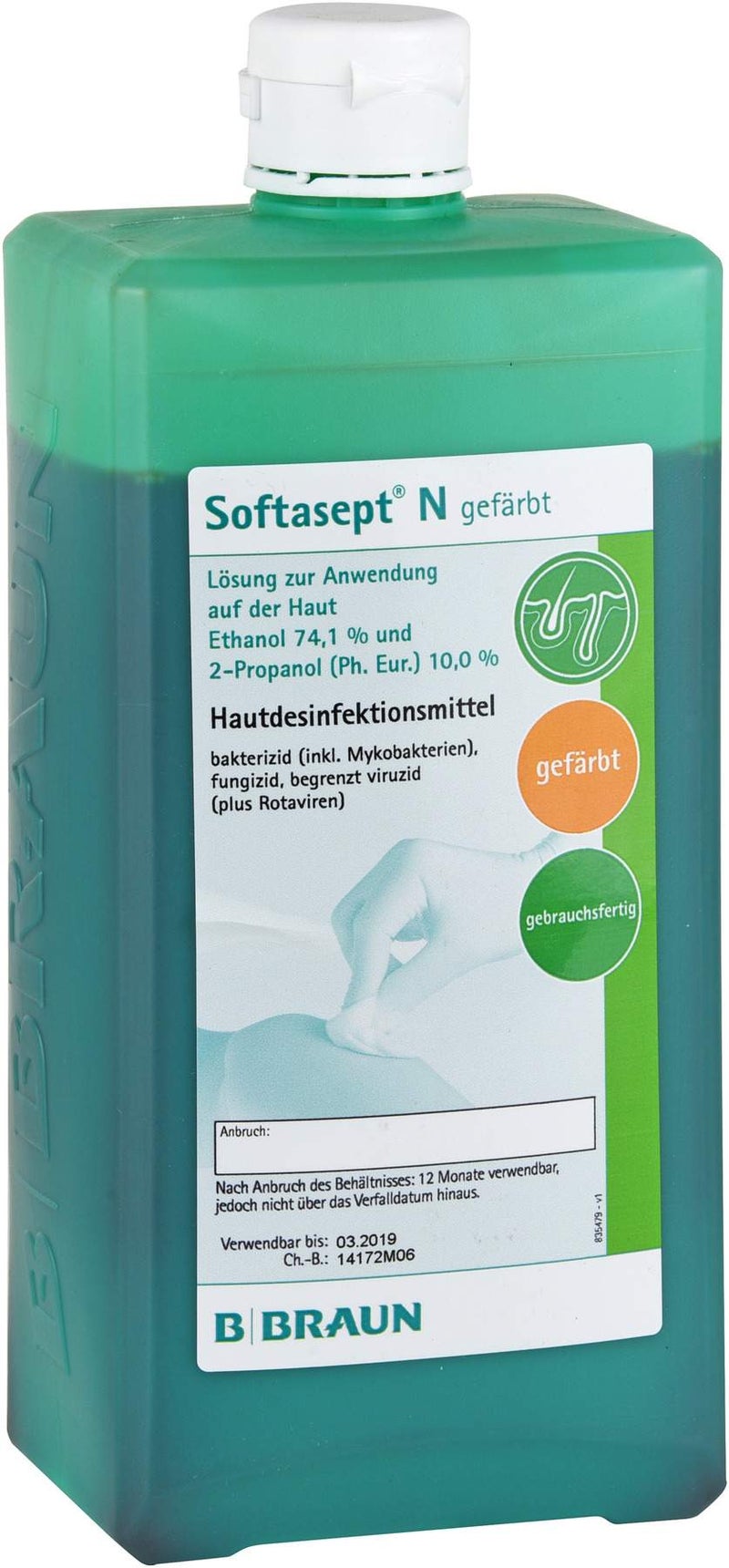 Softasept N Gefärbt 1000 ml Dosierflasche