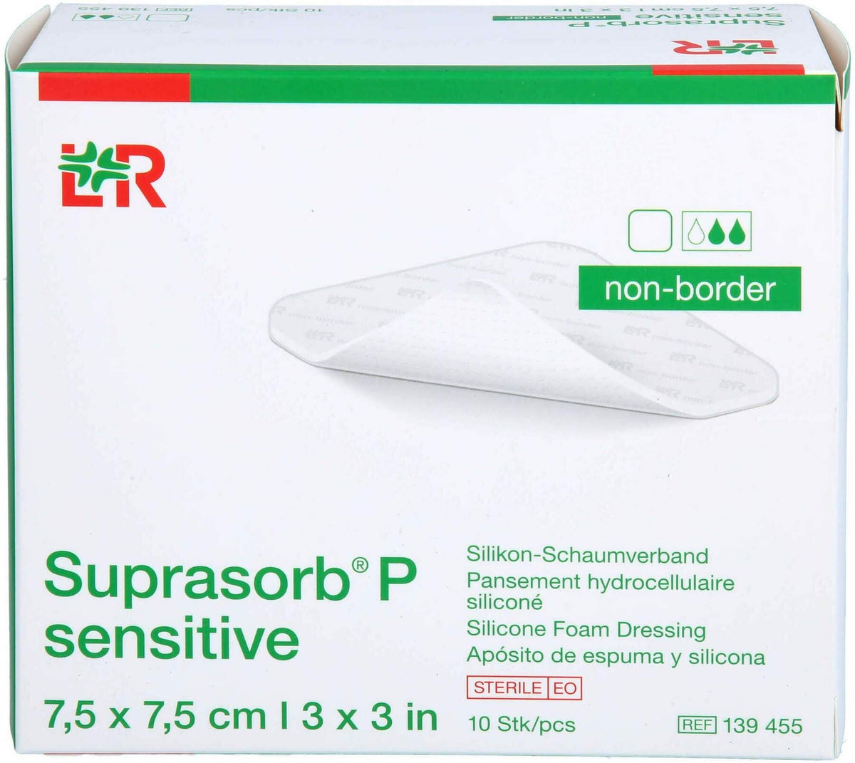 Supraxorb P Sensitive Pu-Schaumv.Non-Bor.7,5 X 7,5 10  Stk