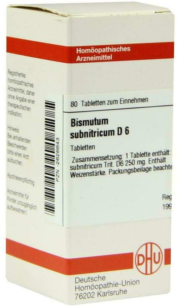 Dhu Bismutum Subnitricum D6 80 Tabletten