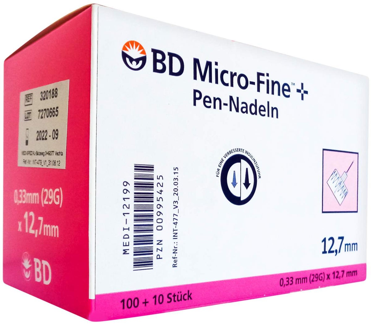 Bd Micro Fine 110 Pen Nadeln 0,33 X 12,7 mm