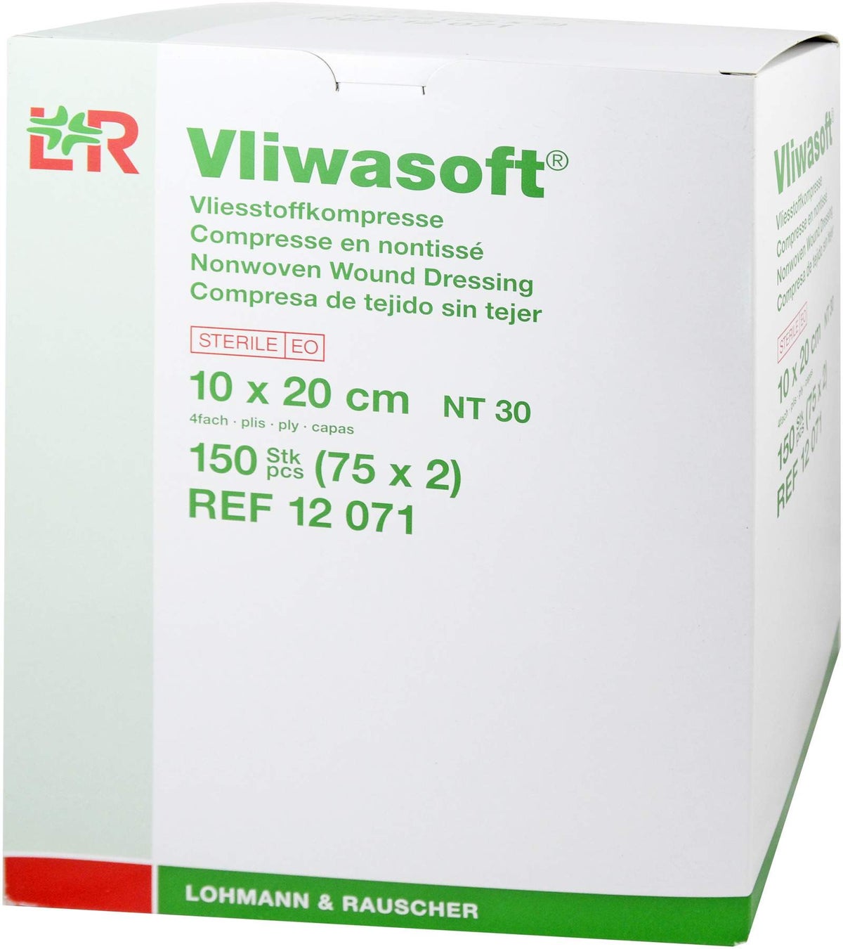 Vliwasoft Vlieskompressen 10x20 cm Steril 4l.