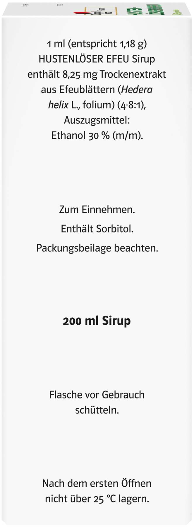 Hustenlöser Efeu 8,25 mg je ml 200 ml Sirup