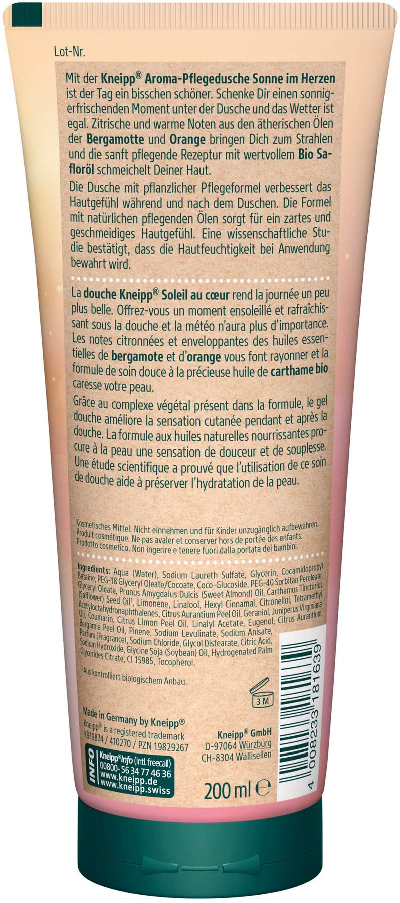 Kneipp Aroma-Pflegedusche Sonne im Herzen 200 ml