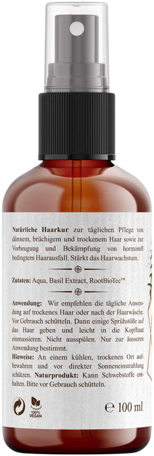 Basilikum Extrakt Haarkur mit RootBioTec 100 ml