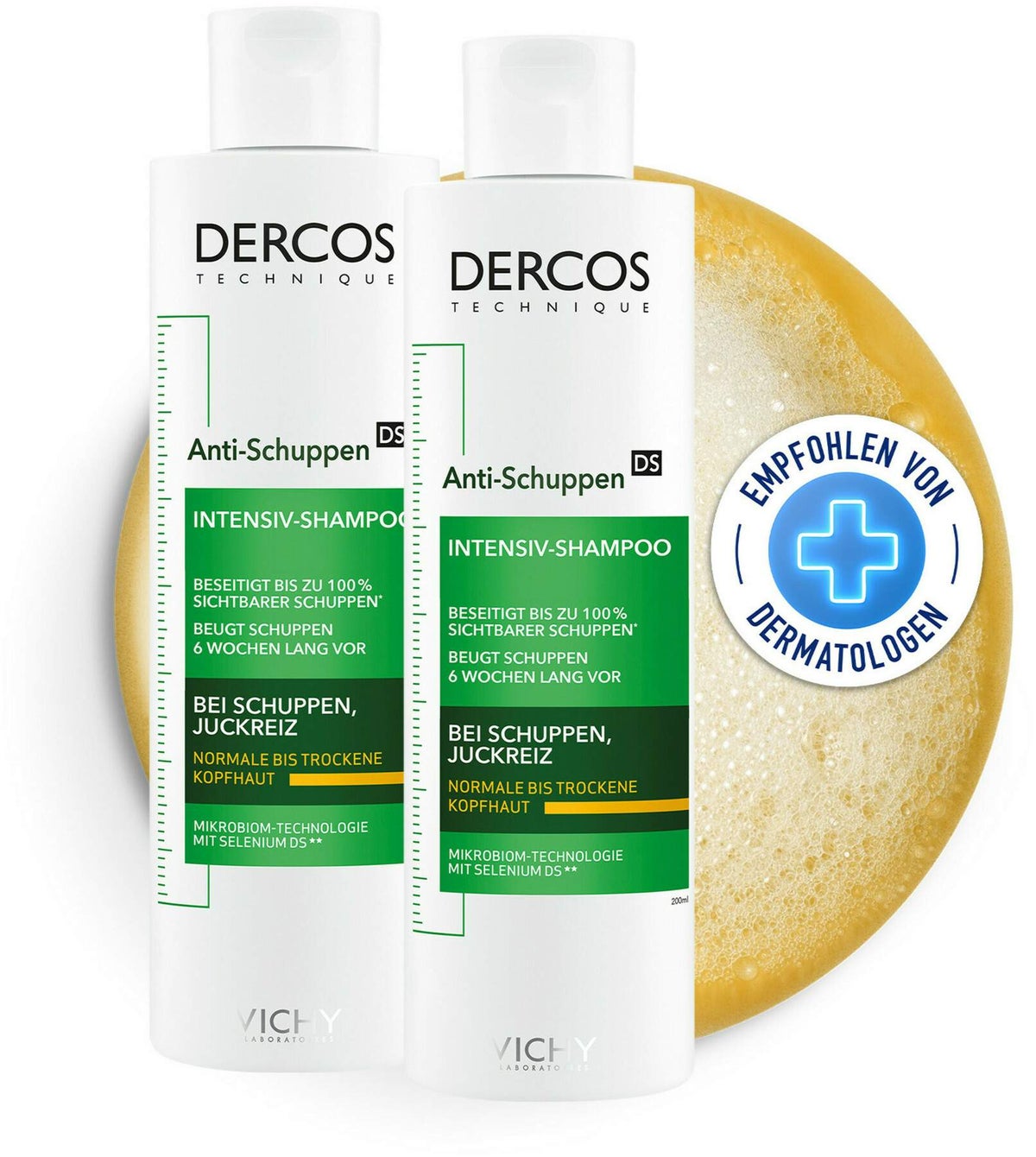 Vichy Dercos Anti-Schuppen Shampoo für trockene Kopfhaut 2 x 200 ml