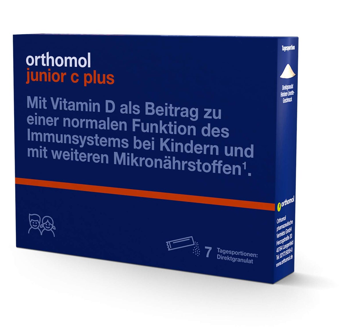 Orthomol Junior C Plus Granulat Himbeer-Limette 7 Stück