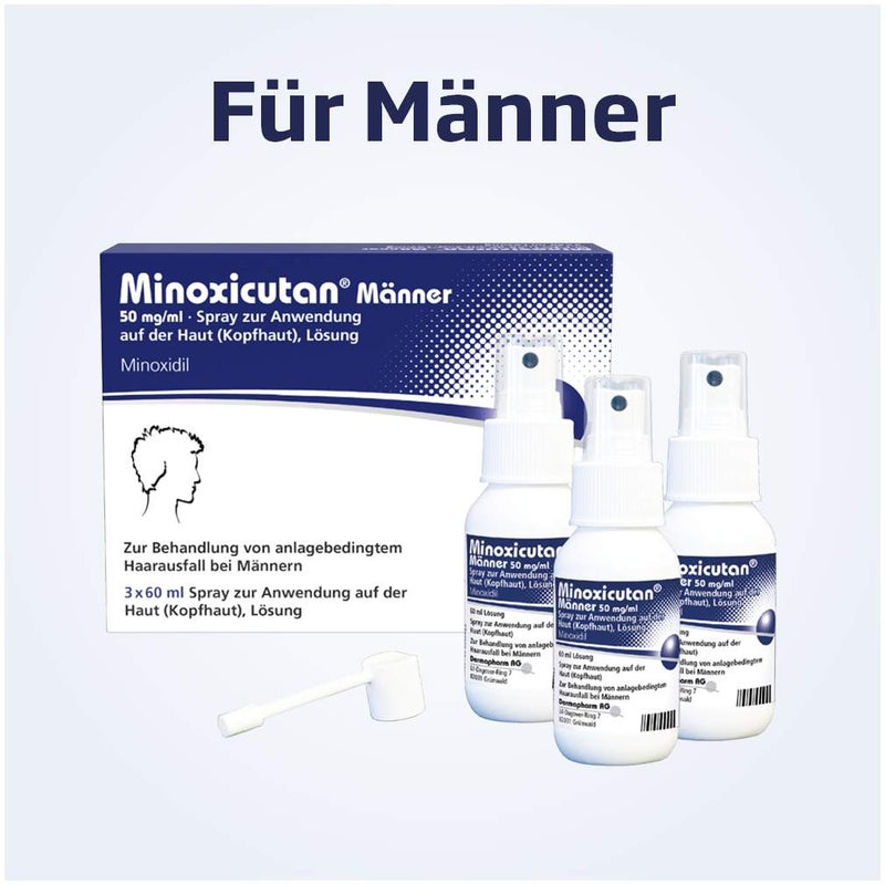 Minoxicutan Männer 50 mg je ml Spray 3 x 60 ml