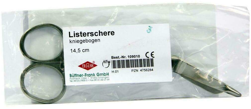 Listerschere 14,5 cm Kniegebogen