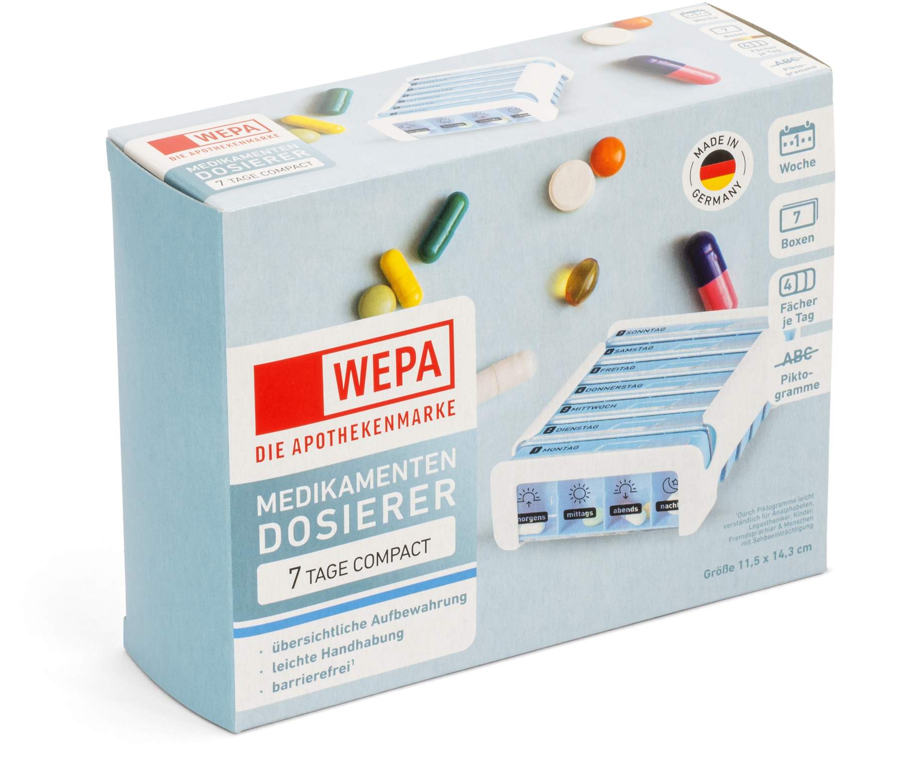 WEPA 7 Tage Compact Wochenmagazin Weiß-Blau
