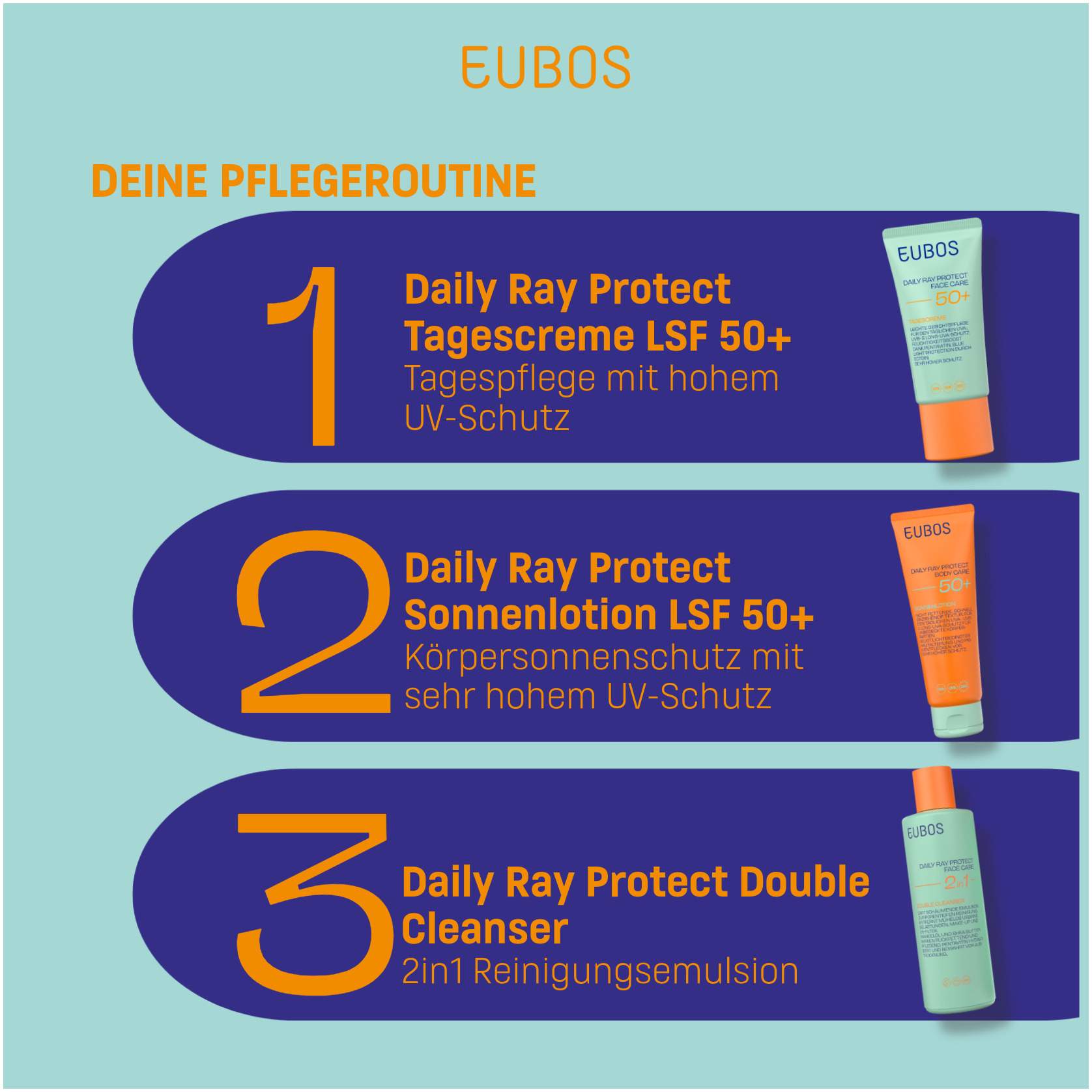 Eubos Daily Ray Protect Face Care Tagescreme LSF 50+ 50 ml