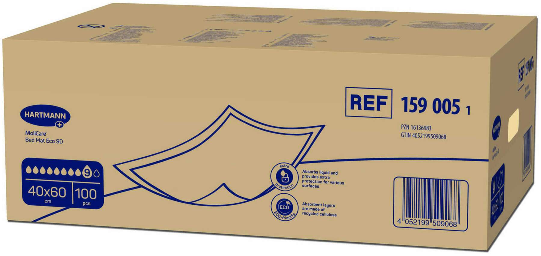 Molicare Bed Mat Eco 9 Tropfen 40x60 cm 100 Stück
