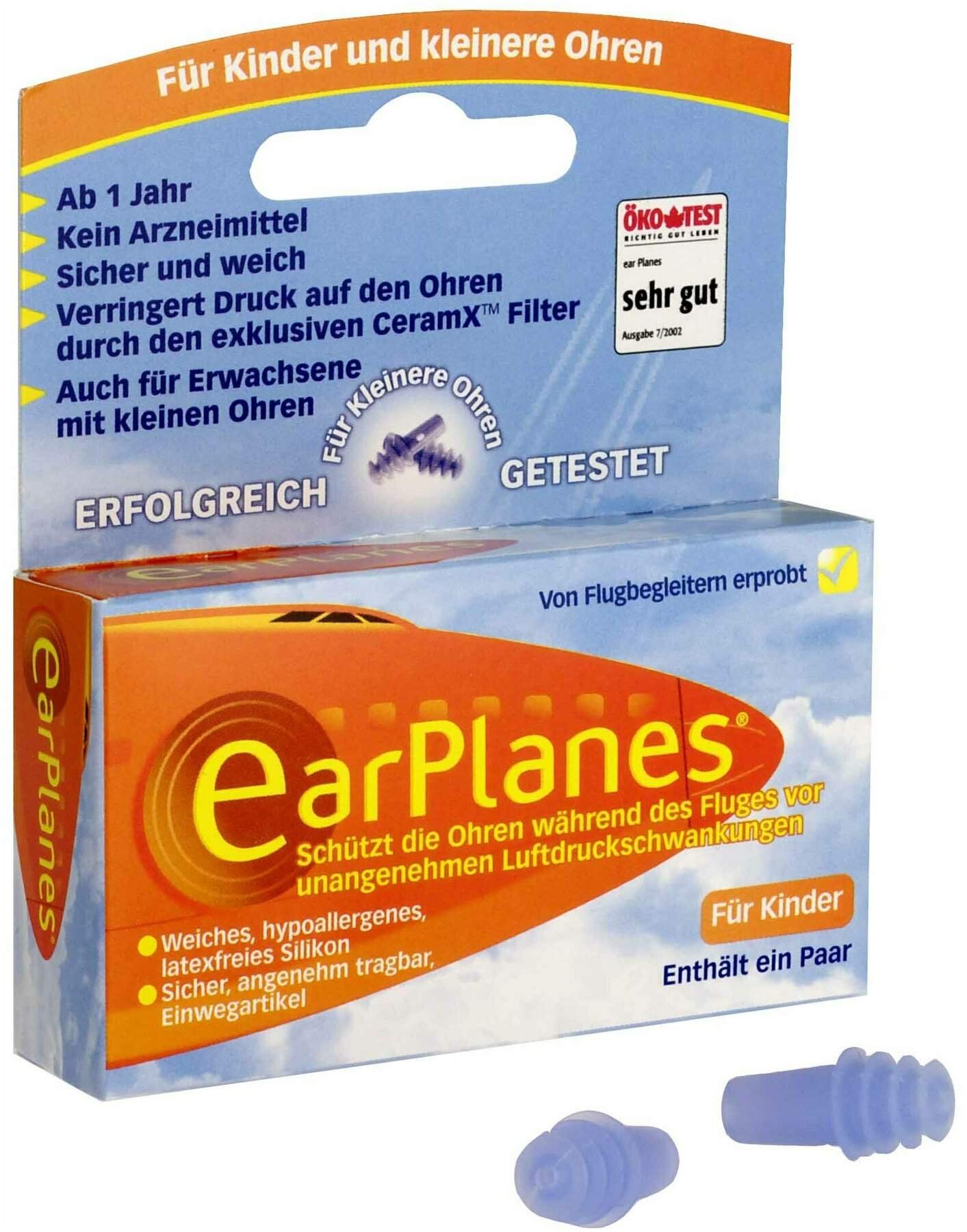 Earplanes Kind 2 Stück