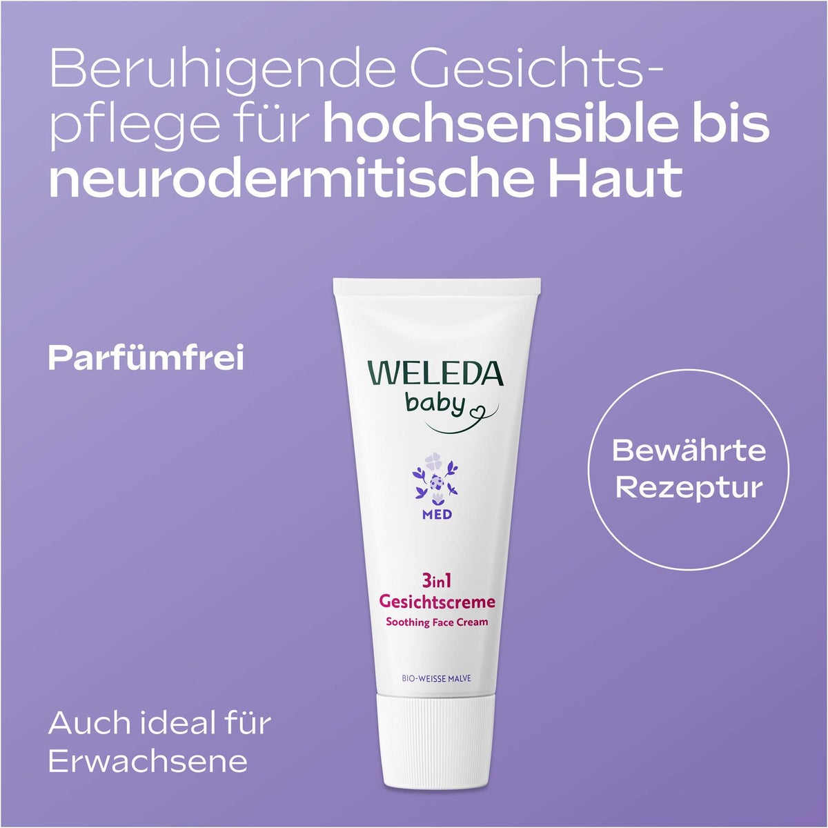 Weleda Med 3 in 1 Gesichtscreme Weiße Malve 50 ml