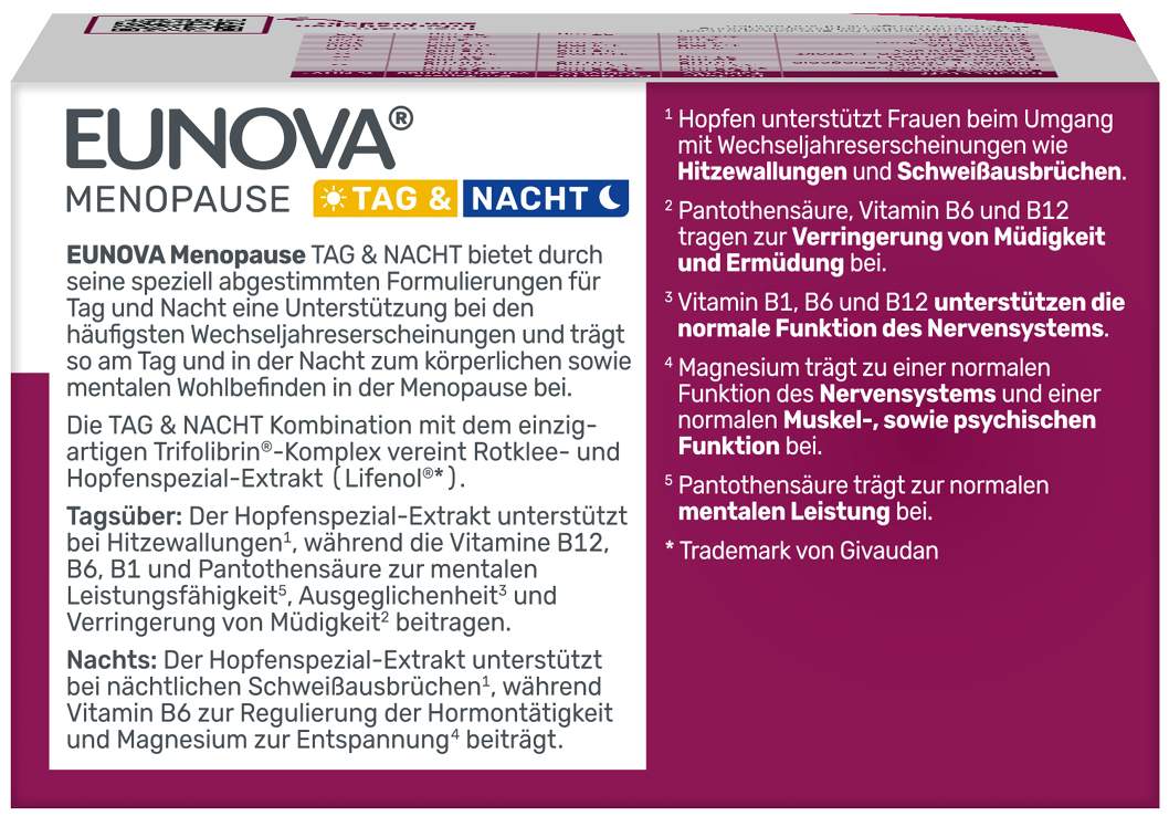 Eunova Menopause Tag & Nacht 60 Tabletten
