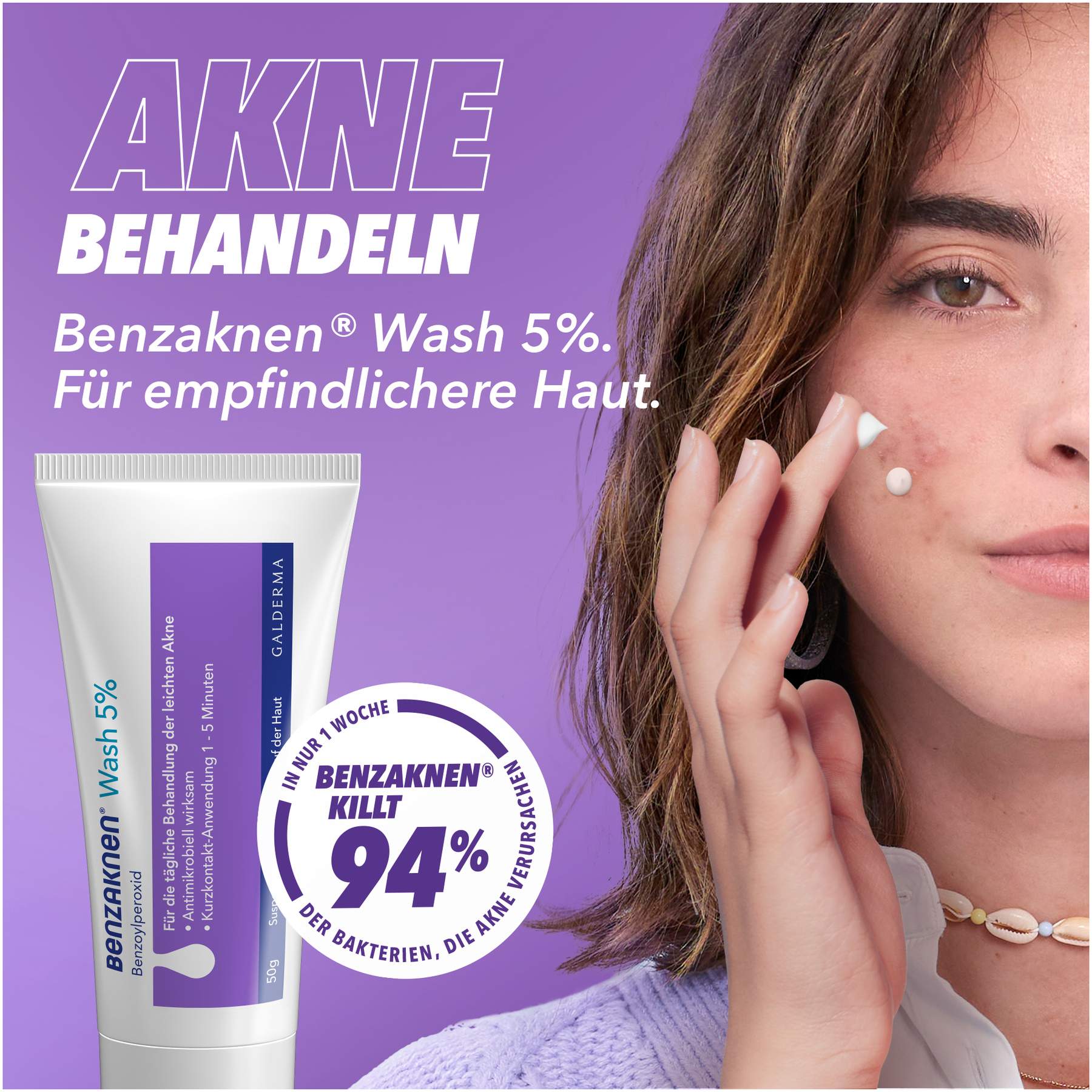 Benzaknen Wash 5 % Suspension 50 G