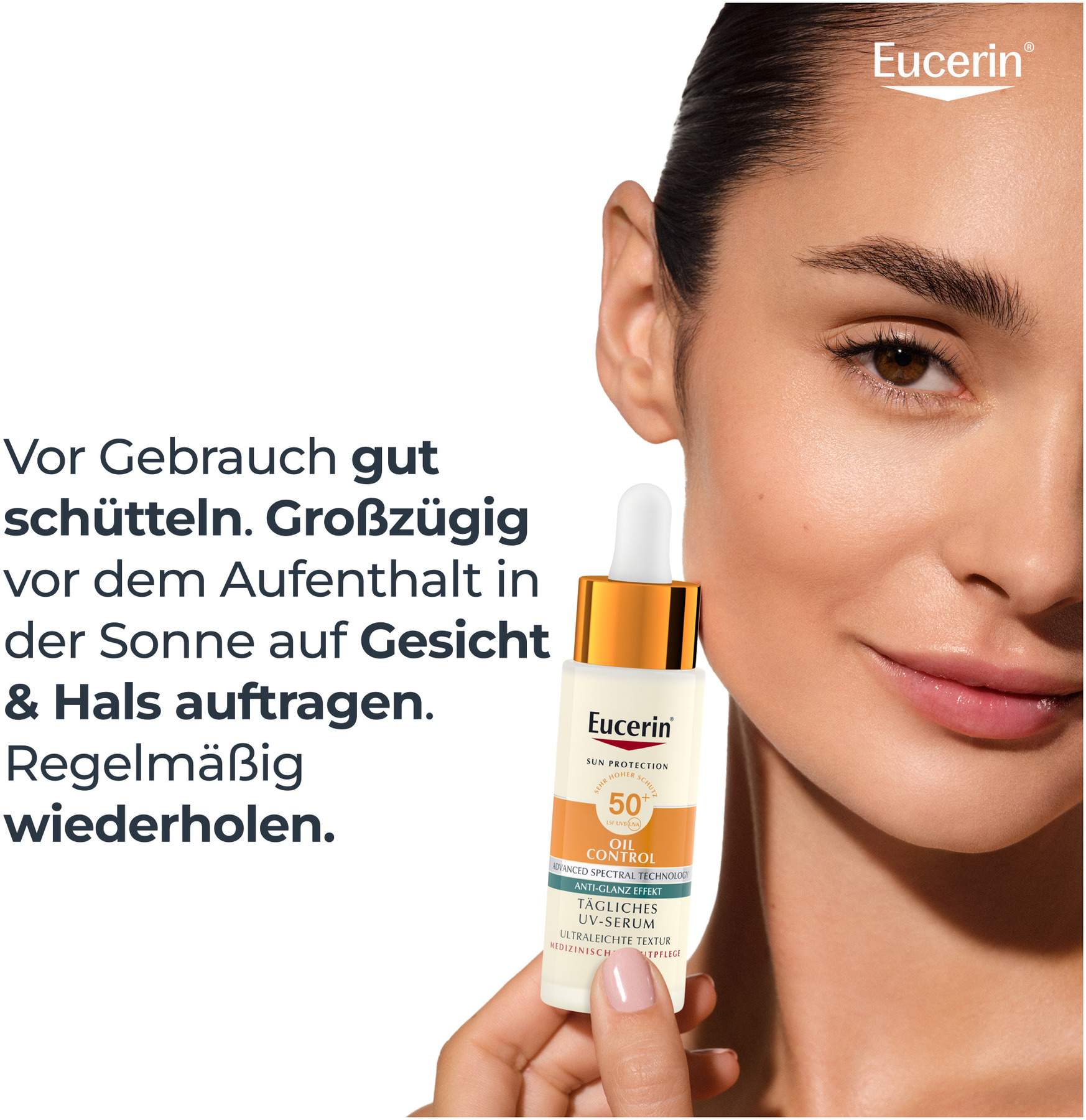 Eucerin Sun Oil Control Face Tägliches UV-Serum LSF 50+ 30 ml