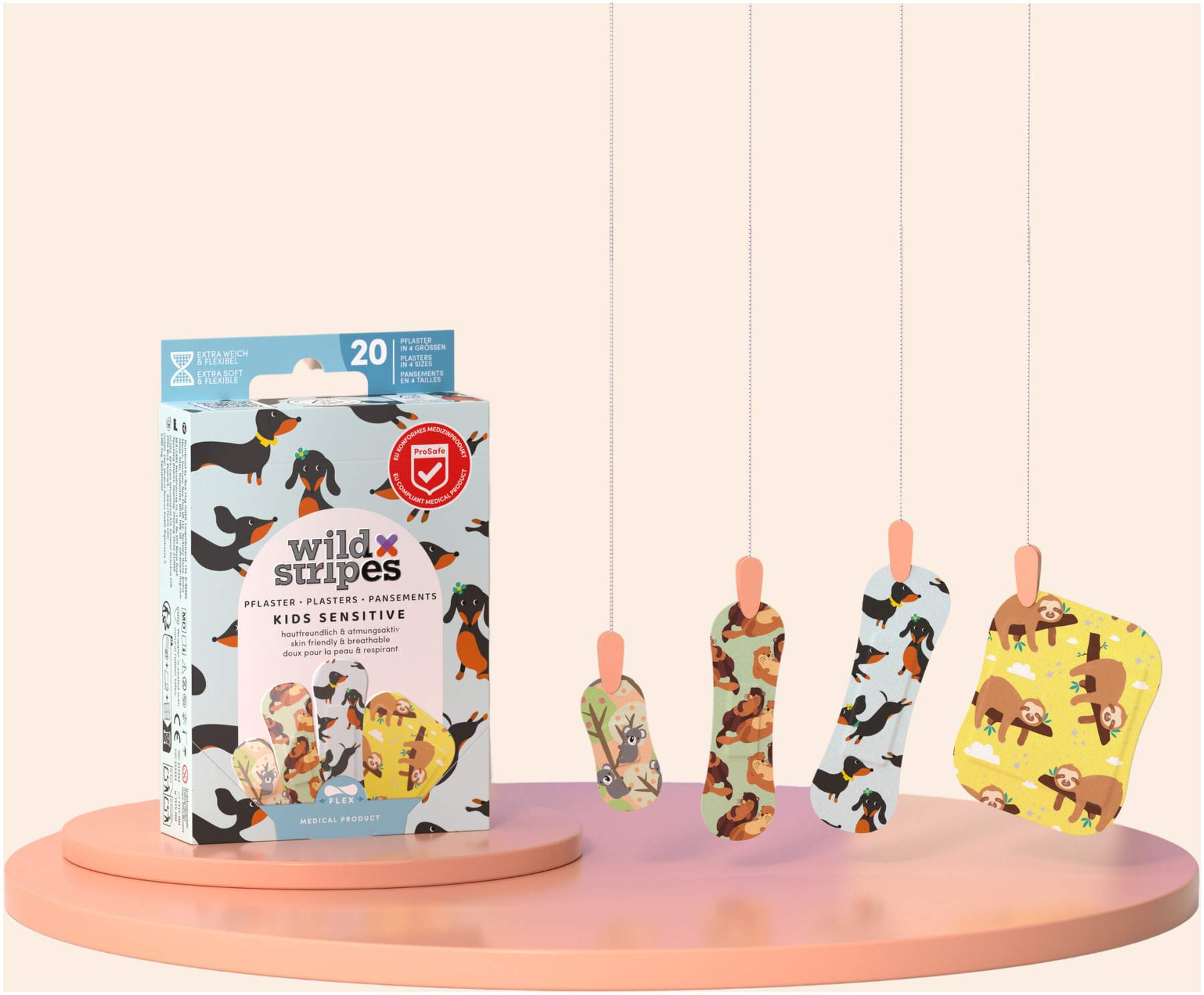 Wild Stripes Kinderpflaster Animal Design 20 Stück