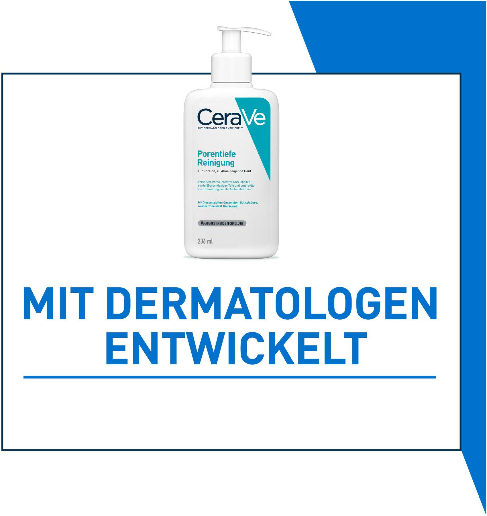 Cerave porentiefe Reinigung Gel 236 ml + gratis schäumendes Reinigungsgel 20 ml