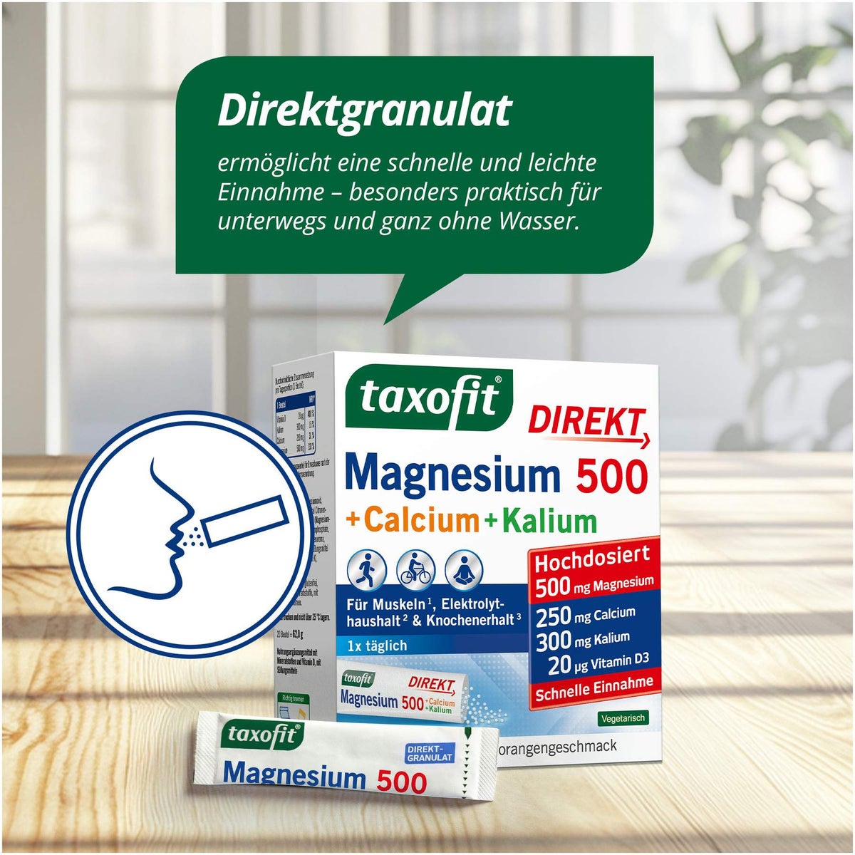 Taxofit Magnesium 500 + Calcium + Kalium 20 Beutel