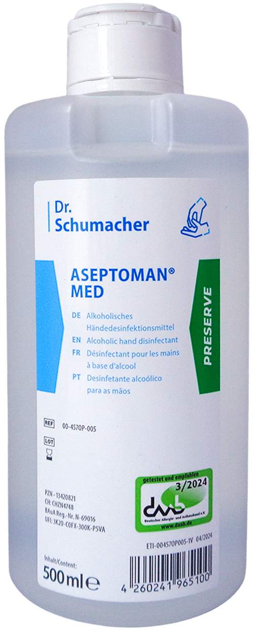 Aseptoman Med Alkoholische Händedesinfektion 500 M