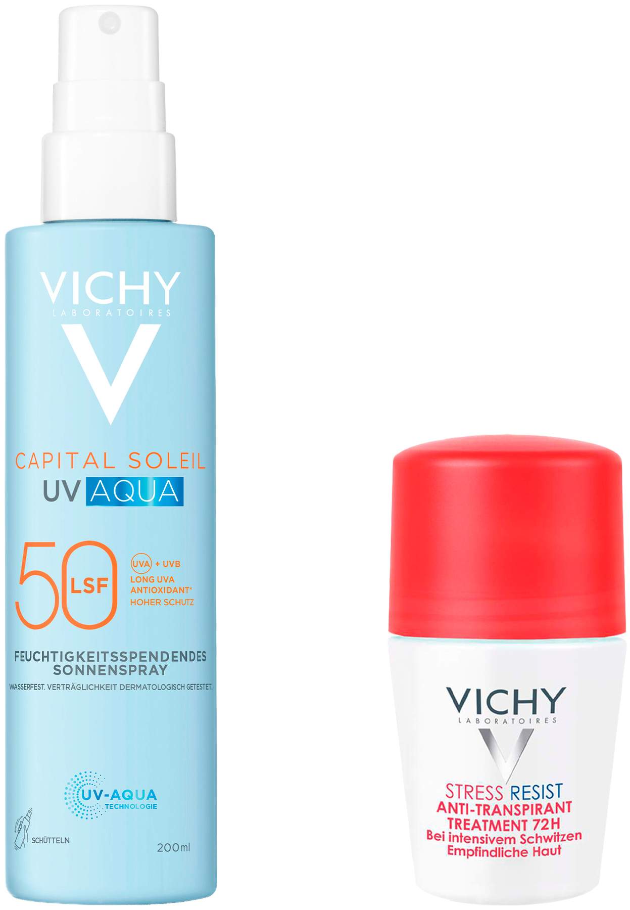 Vichy Capital Soleil UV-Aqua Spray LSF 50 200 ml + gratis Vichy Deo Stress Resist 72h 50 ml