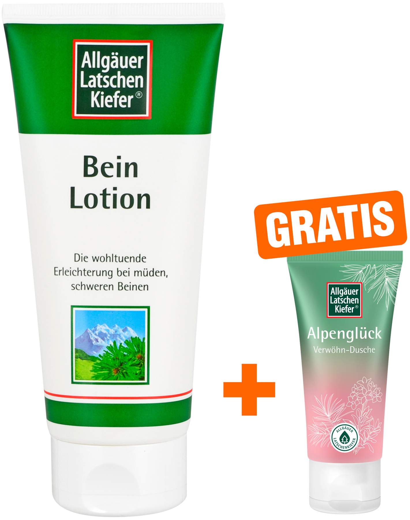 Allgäuer Latschenkiefer Beinlotion 200 ml + gratis Allgäuer Latschenkiefer Alpenglück Dusche 30 ml